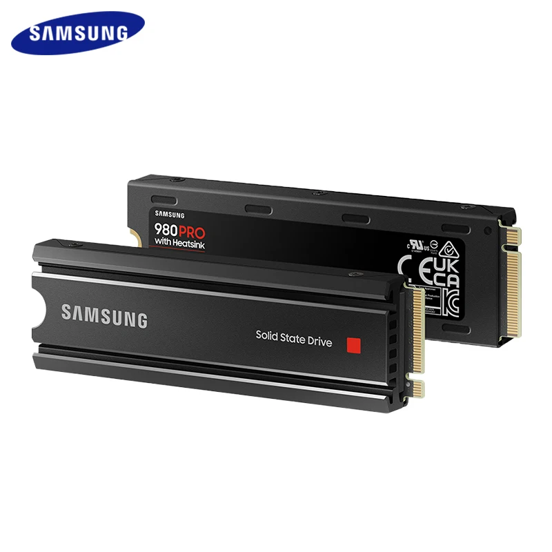 

Original SAMSUNG 980 PRO SSD with Heatsink 1TB 2TB Solid State Drive PCIe 4.0 NVMe M2 Hard Drive High Speed Internal Hard Disk