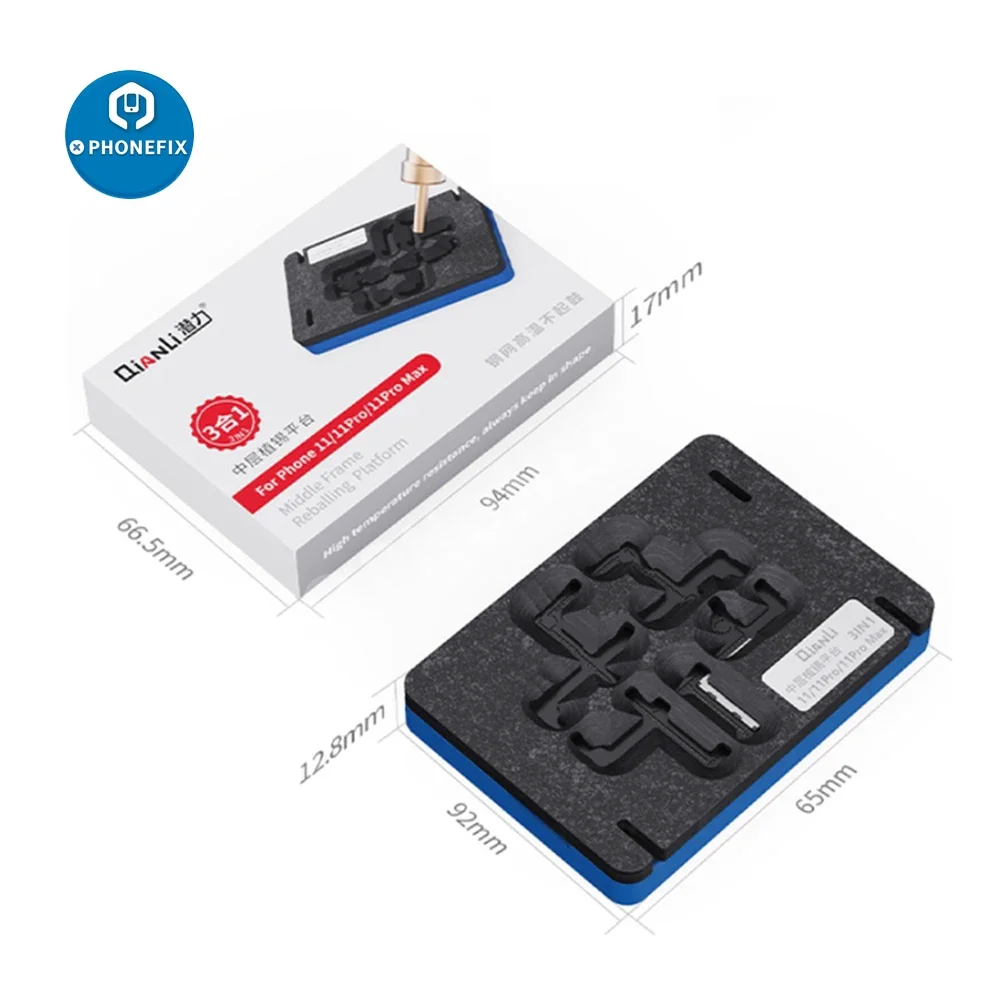 QianLi Mainboard Middle Frame Reballing Platform BGA Reballing Stencil Motherboard Fixture for IPhone X 11 12 13 14 15 16 Rework