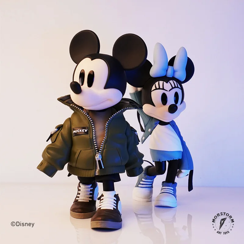 15cm Disney Mickey Mouse Minnie Action Figure Cartoon Tidal Suit Handmade PVC Doll Statue Ornaments Home Decor Birthday Gift toy