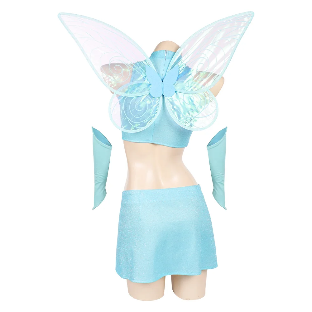 Fancy Winx Cartoon Bloom Cosplay Costume Fairy 2025 Club Roleplay Vest Skirt Elf Wing Gloves Women Outfits Halloween Party Suit view 4