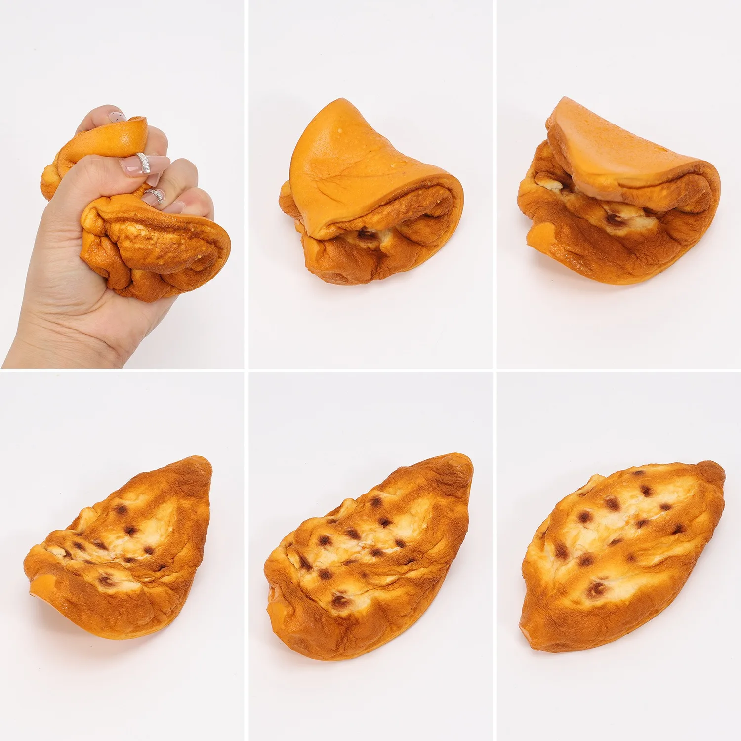 Soft PU Slow Rebound Simulation Bread Squishy Toy Fake Food Baguette Conch Bread Stress Relief Toy Creative Decorative Ornament