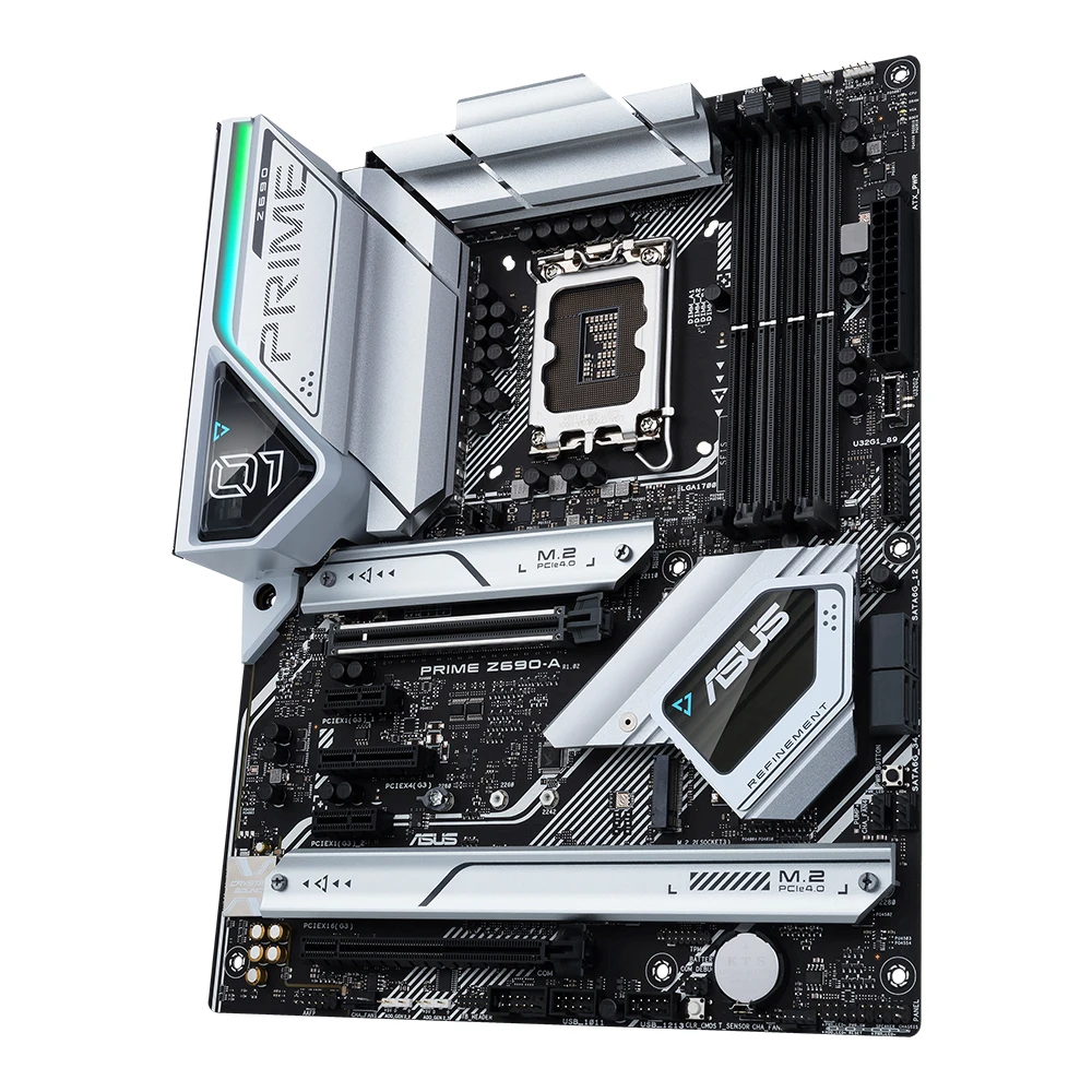 ASUS PRIME Z690-A Motherboard Support i9-14900KF i7-13700K i5-12400F CPU DDR5 6000MHz HDMI M.2 ARGB PCIe 5.0 LGA 1700 Mainboard view 3