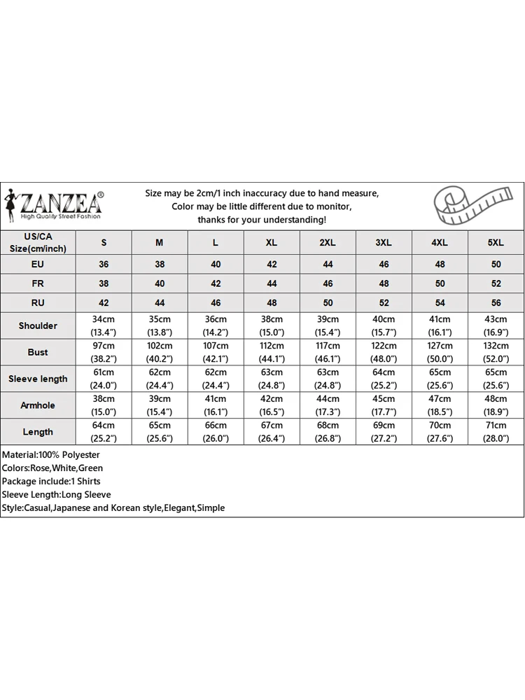 ZANZEA blus kantor kasual wanita, atasan longgar rumbai lengan panjang, jahitan Korea musim gugur 2024