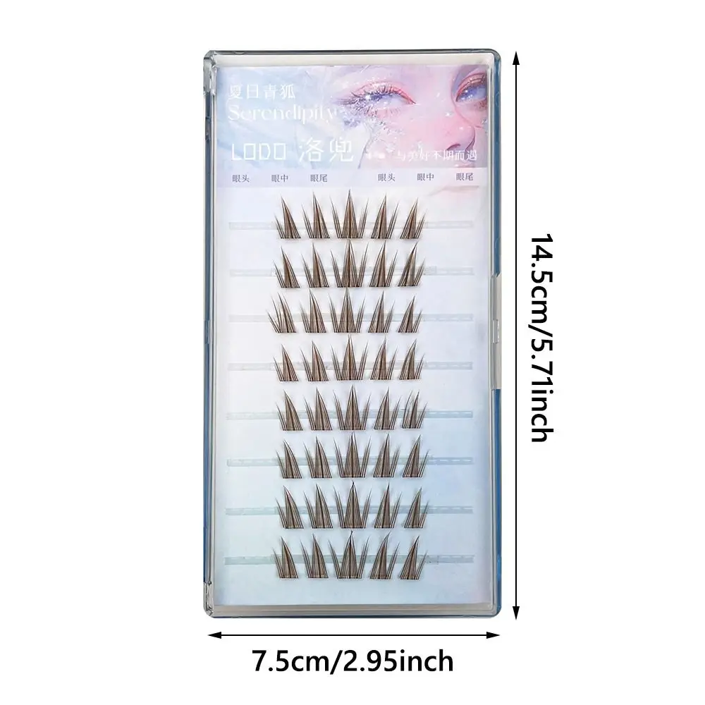 40 Uds. Pestañas individuales marrón caramelo, banda transparente realista Natural, pestañas postizas DIY para mujeres