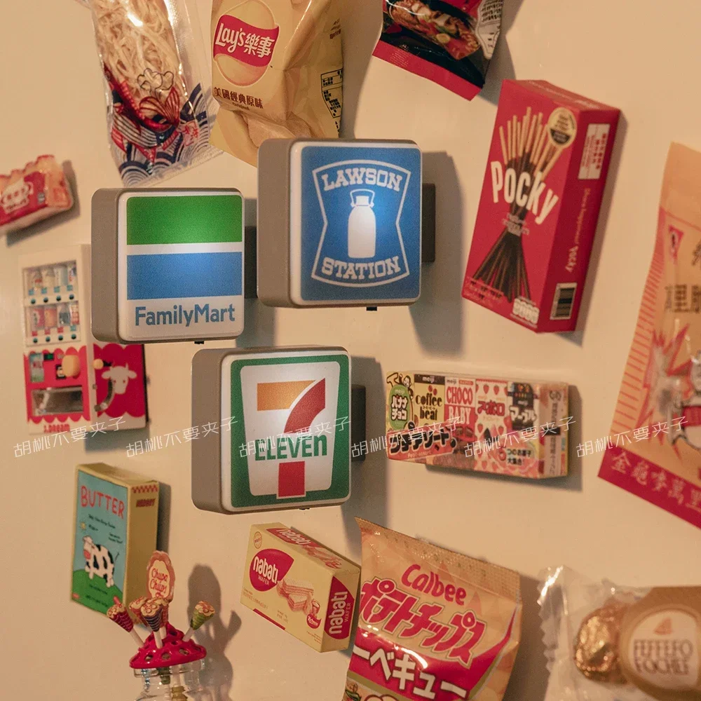 Japan 711 Family Lawson Light Sign Fridge Magnets - Creative M...