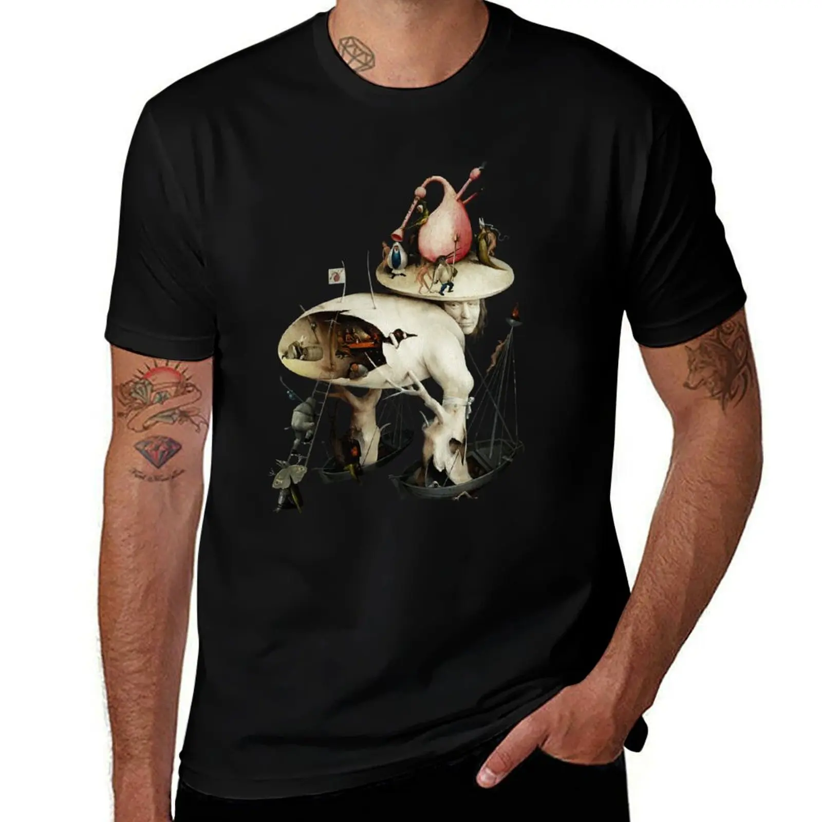 

Copy of Hieronymus Bosch - Garden of Earthly Delights Hell Creature T-Shirt funny t shirts dark humor t shirt for man T-Shirt
