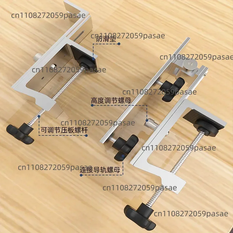 Newly Upgraded Universal Adjustable Track with Height-Adjustable Clamp Workbench Bracket