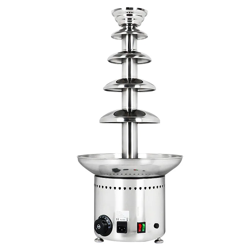 

Коммерческая пятислойная машина для шоколадного фонтана, шведский стол, ресторан, отель, будка на день рождения, водопад