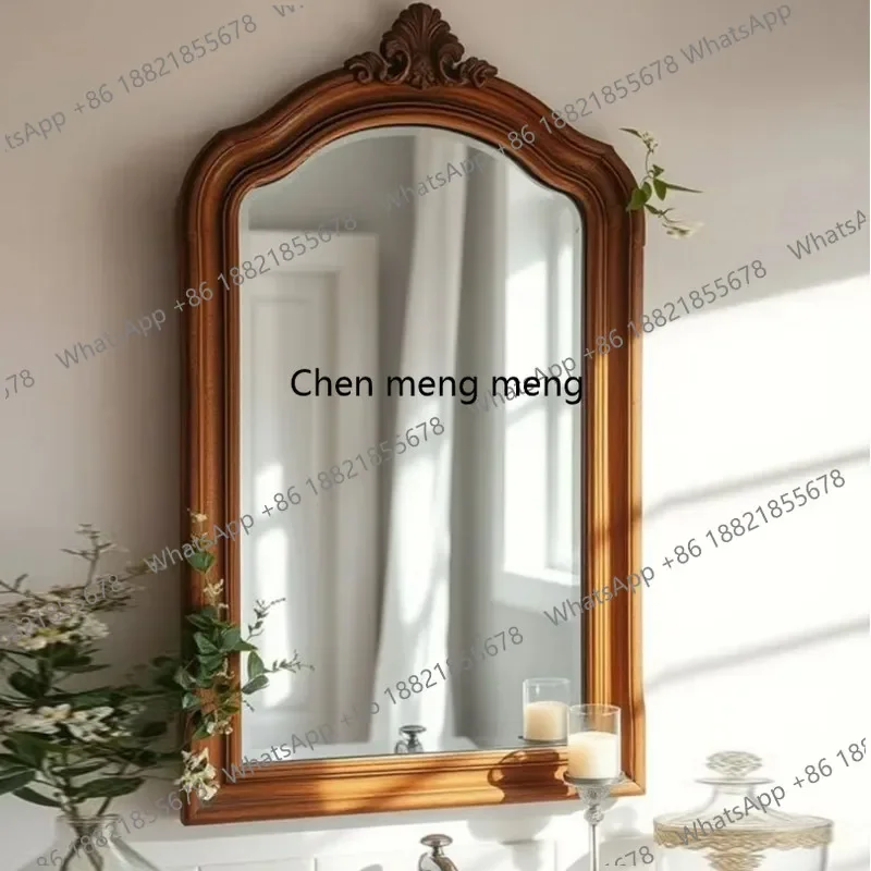 a50 Customized mirror retro style decorative mirror home bedroom light luxury high-end makeup mirror