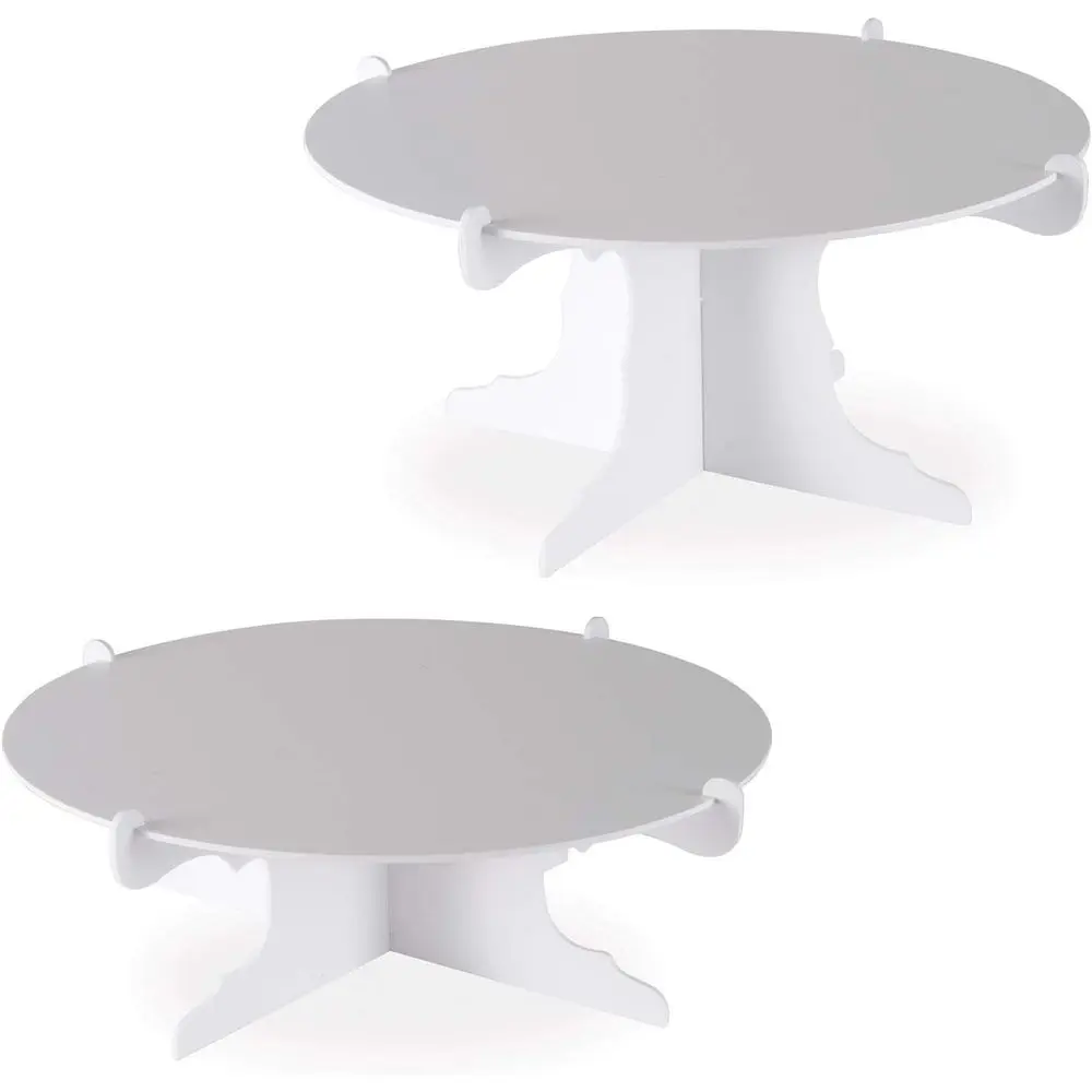Sturdy 2-Tier Cake Stand, 12.5 x 6, White, Ideal for Weddings, Birthdays, Baby Showers