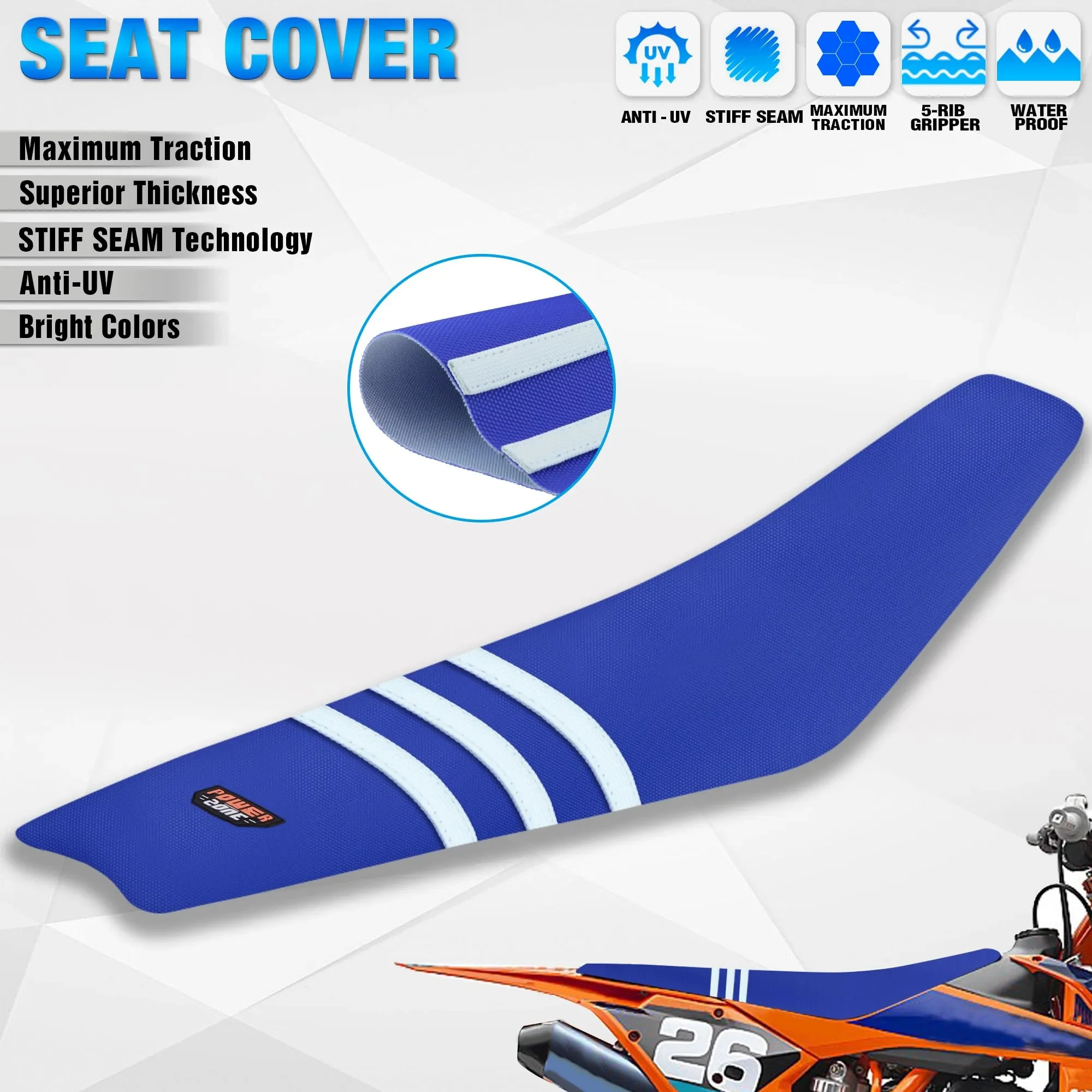 

Motorcycle Seat Cushion Waterproof Cover For KTM Husqvarna YAMAHA KAWASAKI SUZUKI HONDA SXF KXF CRF YZF WR TC TE Dirt Bike