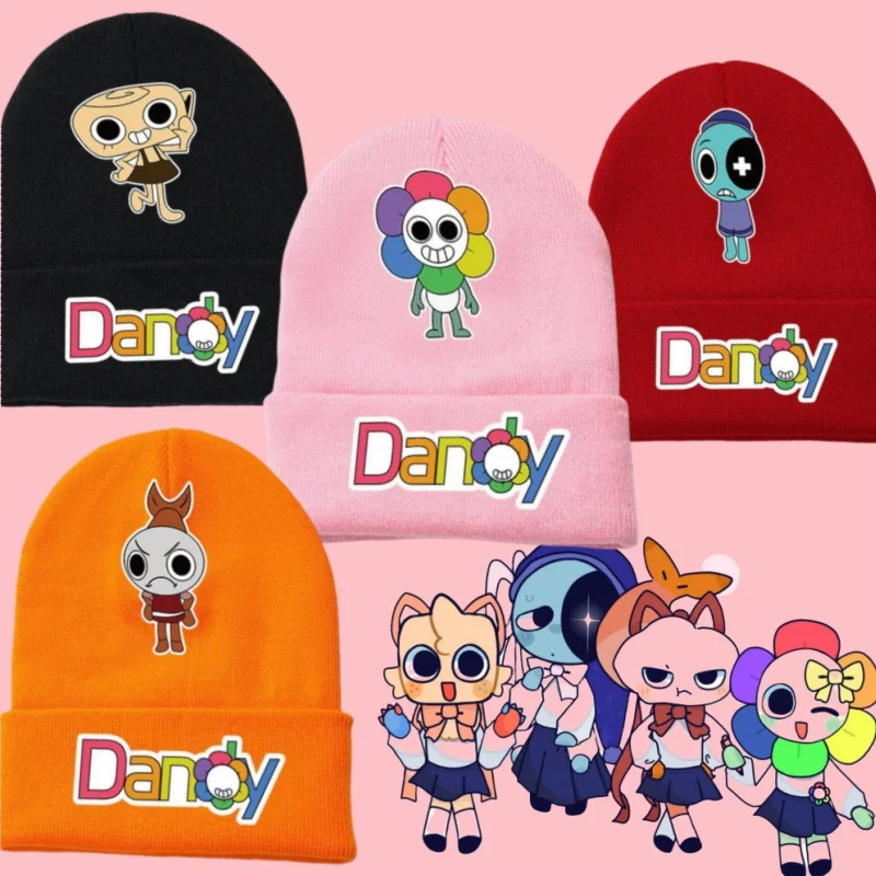 

Dandy'sWorld Knitted Cap Headgear Anime Figure Winter Woolen Hat Anime Cartoon Printed Beanies Baby Boys Girls Bonnet Gifts