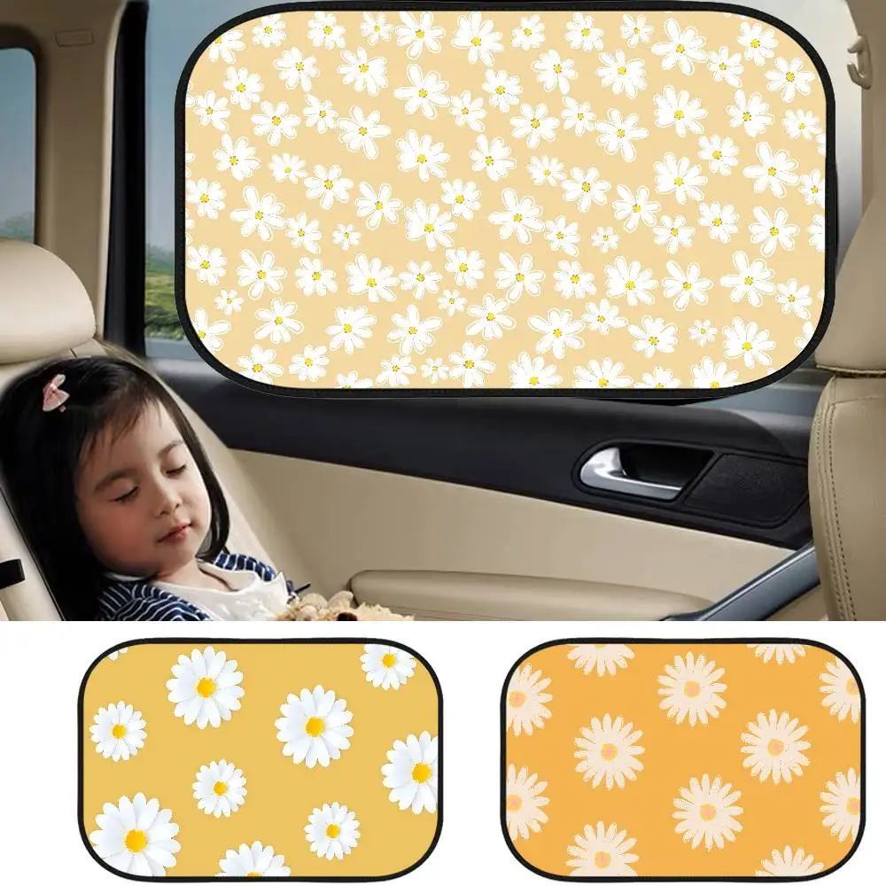 

Cartoon Daisy Universal Side Window Sunshades UV Protection Car Curtain Car Window Sun Shade Visor Protective Window