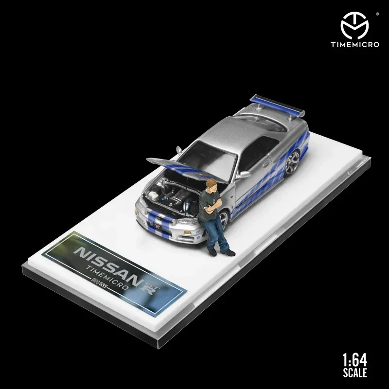 

Горячее время, MICRO 1:64 Nissan Gtr34, открытая крышка, ограниченная серия, быстрая фуроу модель автомобиля