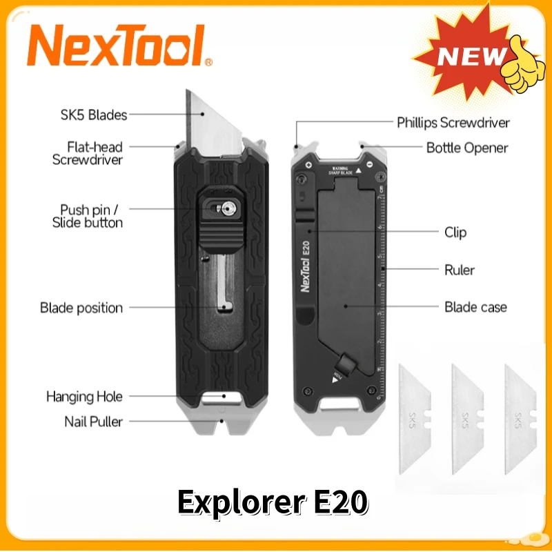 

Nextool 2025 NEW Explorer E20 Multi-functional Artistic Knife with Paper-graded Blade Portable Knife Tool