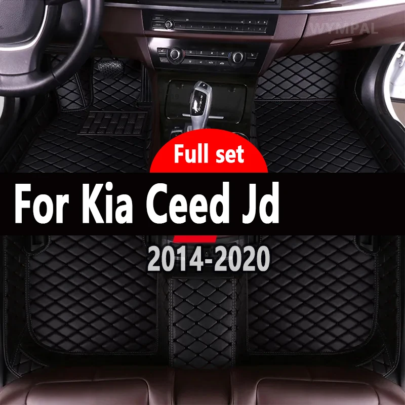 Car Floor Mat For Kia Ceed Jd 2014 2015 2016 2017 2018 2019 2020 Man Non-Slip Luxury Woman Foot Pad Auto Interior Rugs Accessory