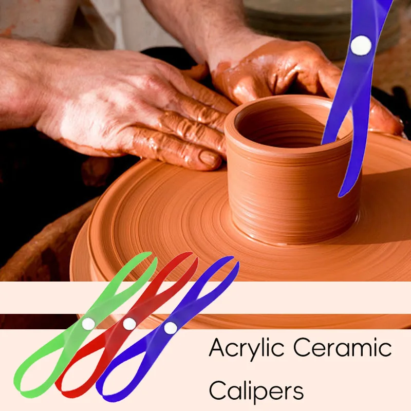 아크릴 세라믹 캘리퍼 - 세라믹 꽃병의 크기를 측정합니다. 아크릴 휴대용 분리형 측정 도구 자