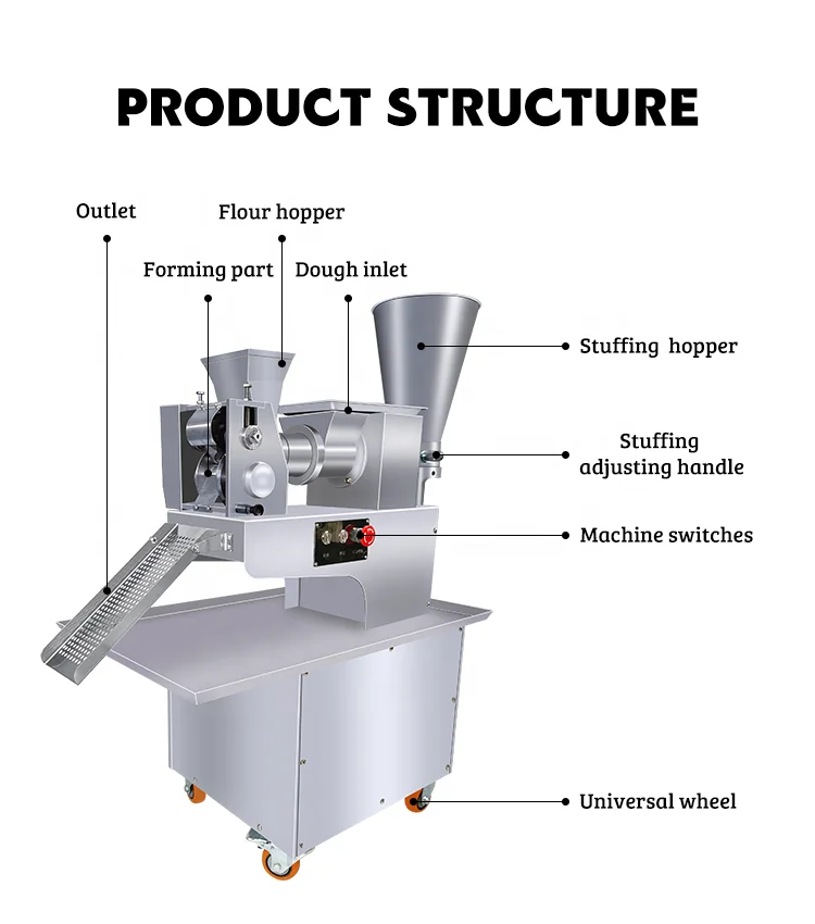 JGL120 Profesjonalna wydajna maszyna do pierogów ze stali nierdzewnej Maszyna do pierogów Komercyjna przemysłowa maszyna do robienia samosy