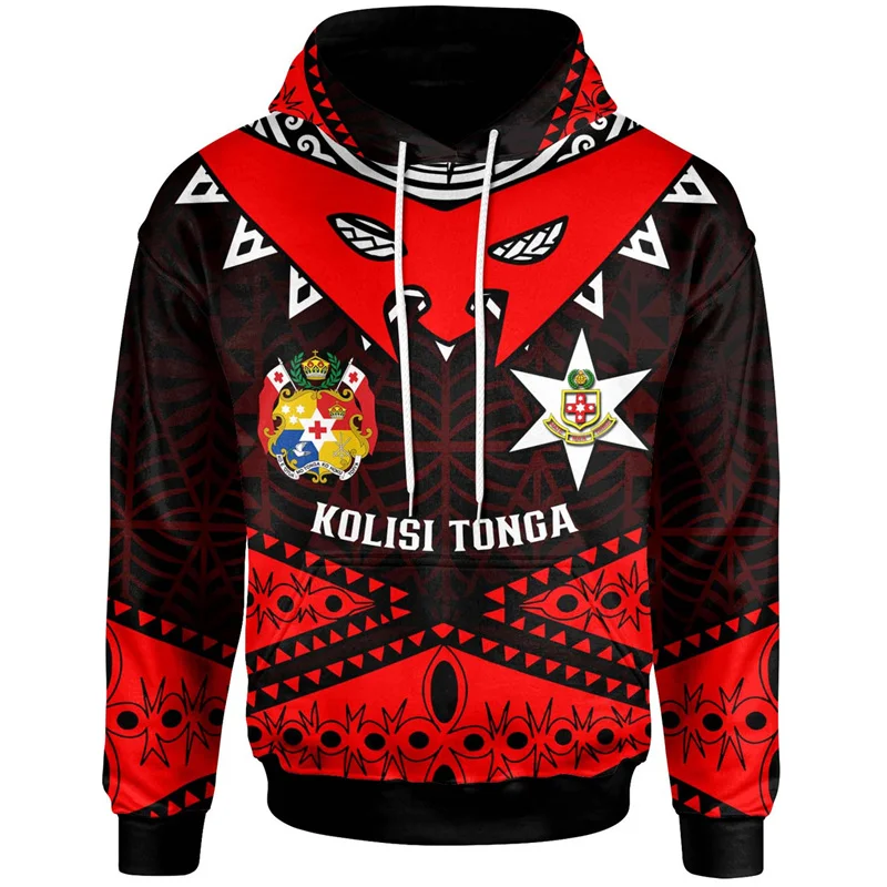 

New 3D Coat Of Arms Tapa Tonga National Day Tonga Polynesian Printing Hoodies For Men Children Fashion Top Hooded Hoody Pullover