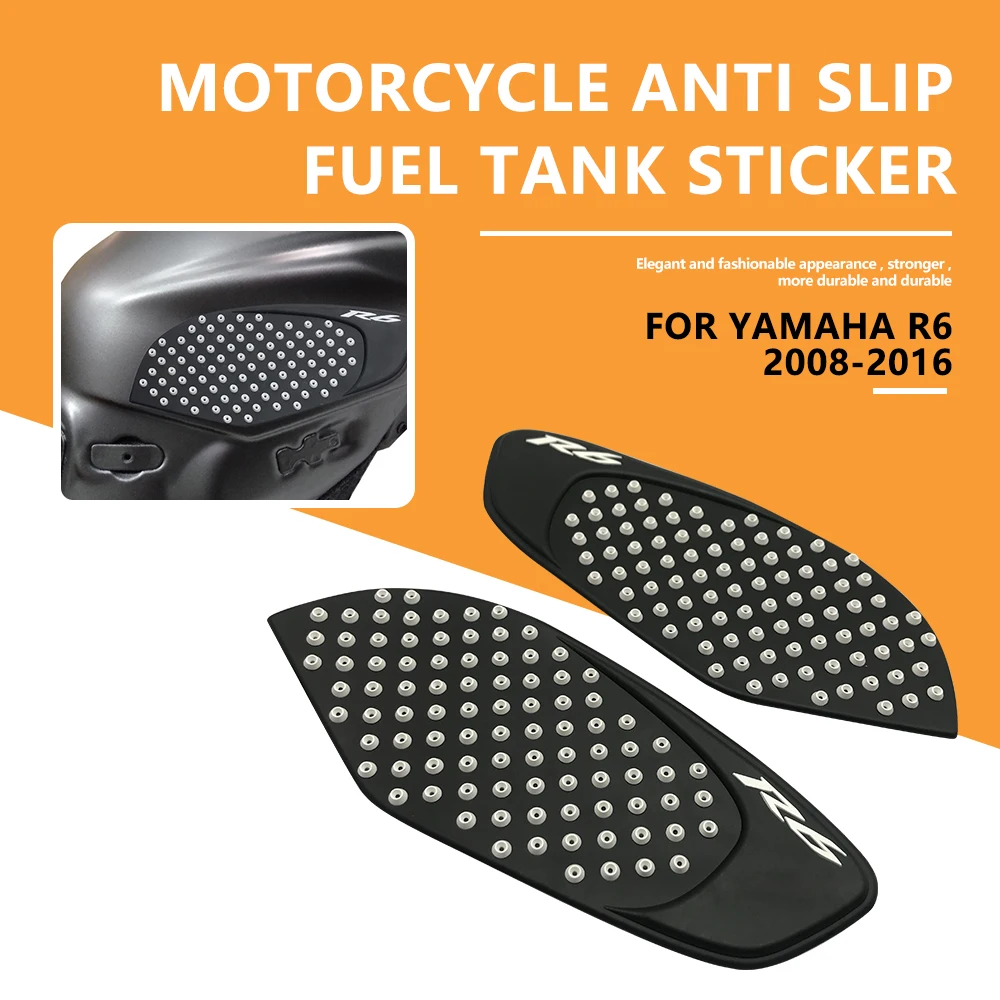 

Motorcycle Fuel Tank Anti Skid Stickers For Yamaha YZF-R6 YZF R6 2008-2016 Side Knee Tank Protector Pad Rubber Decals