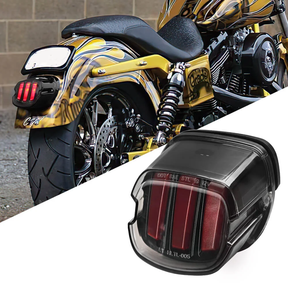 

Motorcycle Smoke LED Brake Tail Light For Harley Sportstser Touring Road King Electra Glide Road Glide Dyna Softail Standard FXS