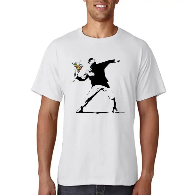 Title: Banksy Flower Thrower T-Shirt