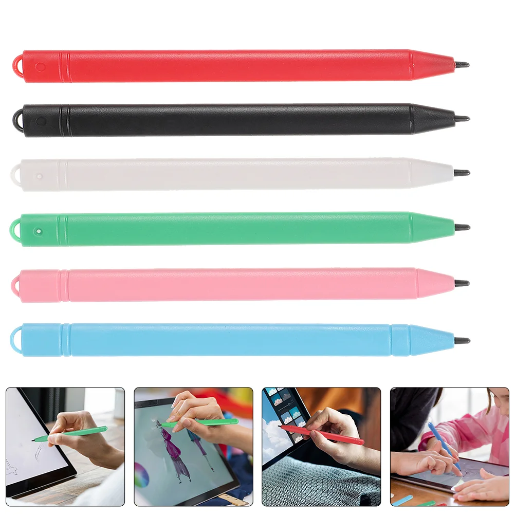 

6 Pcs Writing Board Lcd Tablet Stylus Liquid Crystal Pen for Touch Screens Plastic