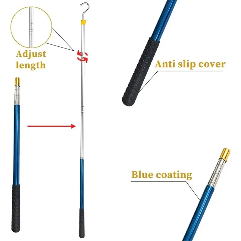 A36T-Attic Pull Down Cord Attic Pull Down Hook Attic Door Pull Down Hook Cord Rope With Handle Hook Cord Kit Rope Replacement
