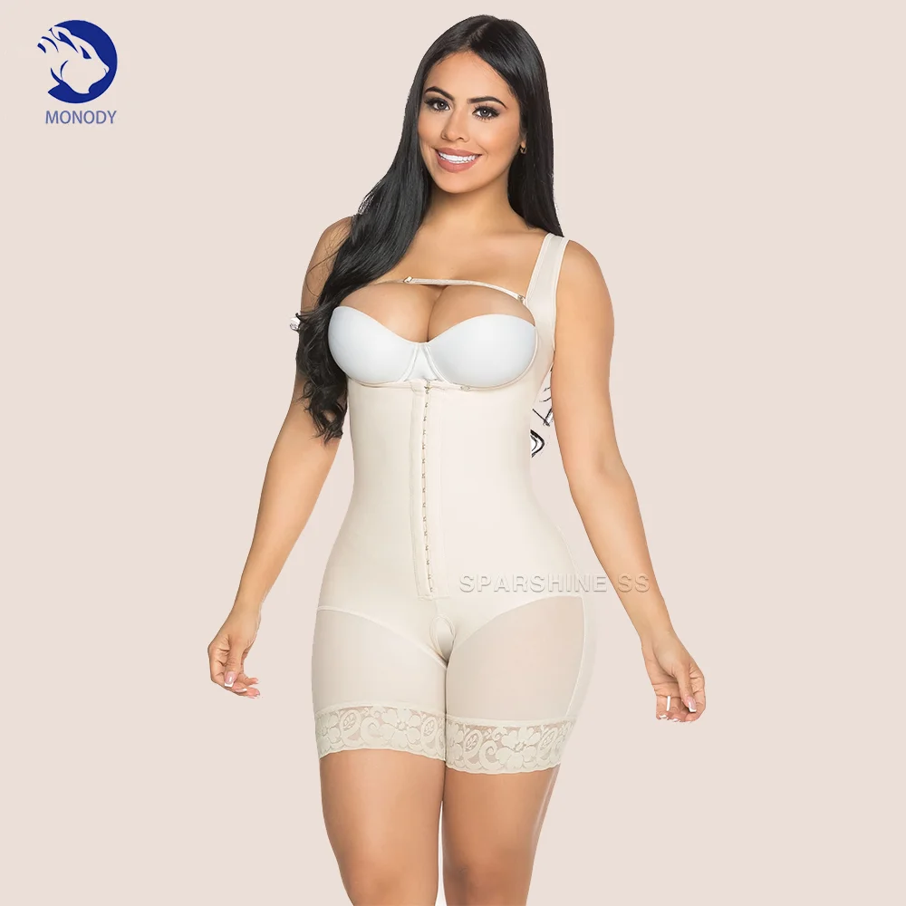 

Women's Shapewear Open-chested Sleeveless One-piece Bodysuit Butt Lifter Full Body Bbl Tummy Control Open Crotch Shaper Fajas