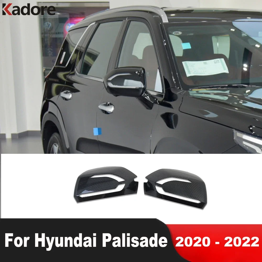 

Накладки на автомобильные зеркала заднего вида для Hyundai Palisade 2020 2021 из углеродного волокна