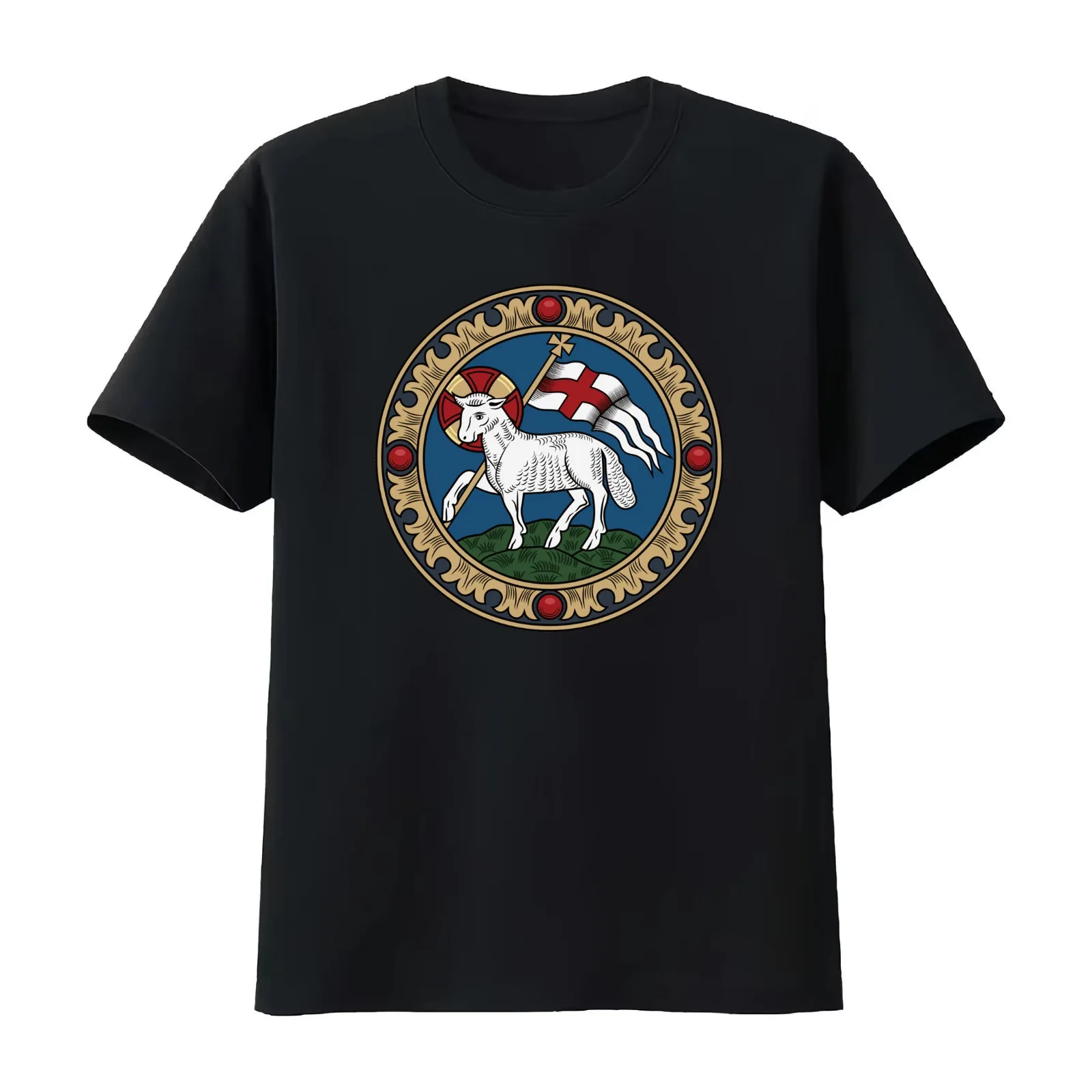 Agnus Dei T-Shirt Summer Casual Cotton Tee Oversized Streetwear Tops Vintage Graphic Print Loose Fit Short Sleeve