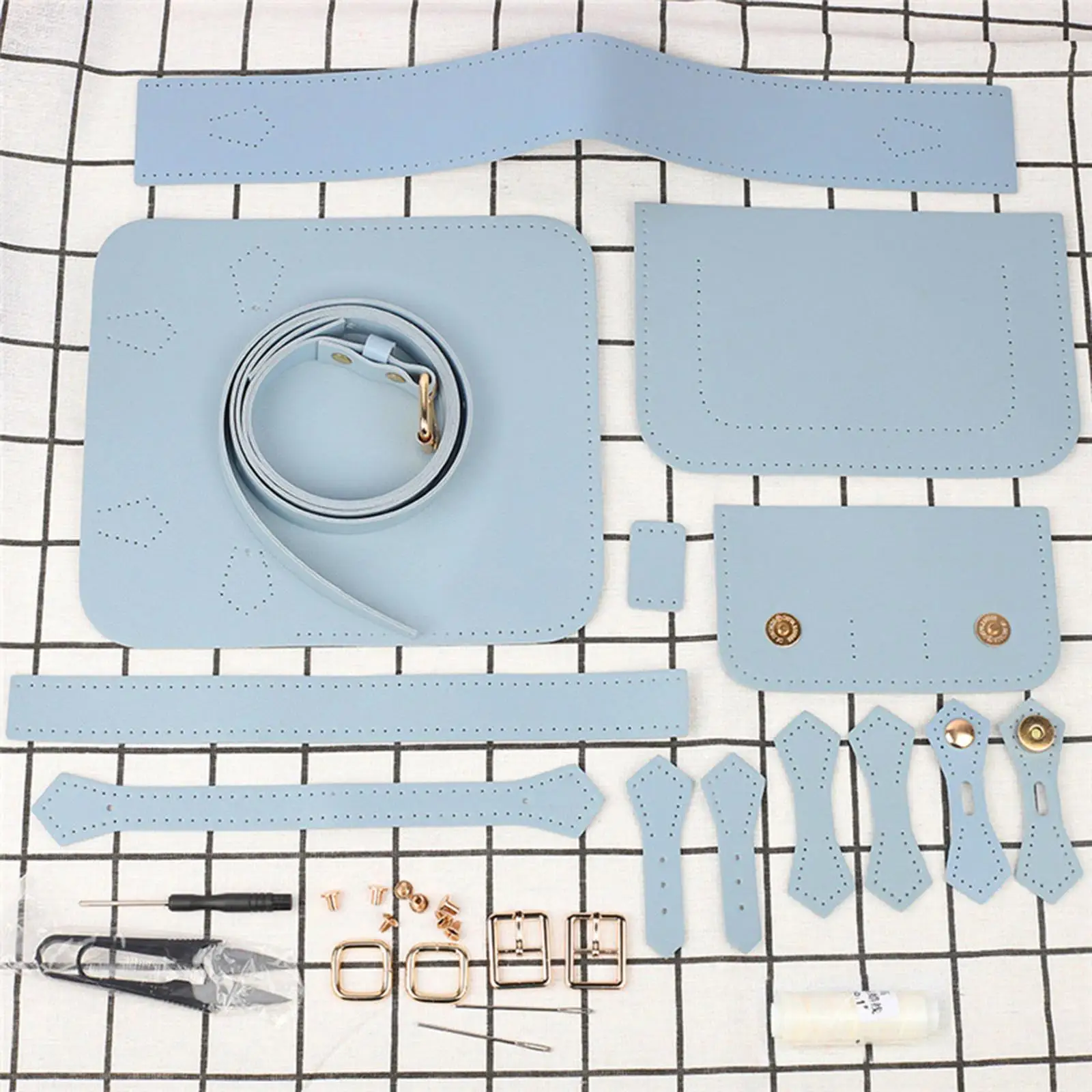 DIY Leather Craft Bag Making Tool Kit, Knitting Crochet Bag Sewing Material