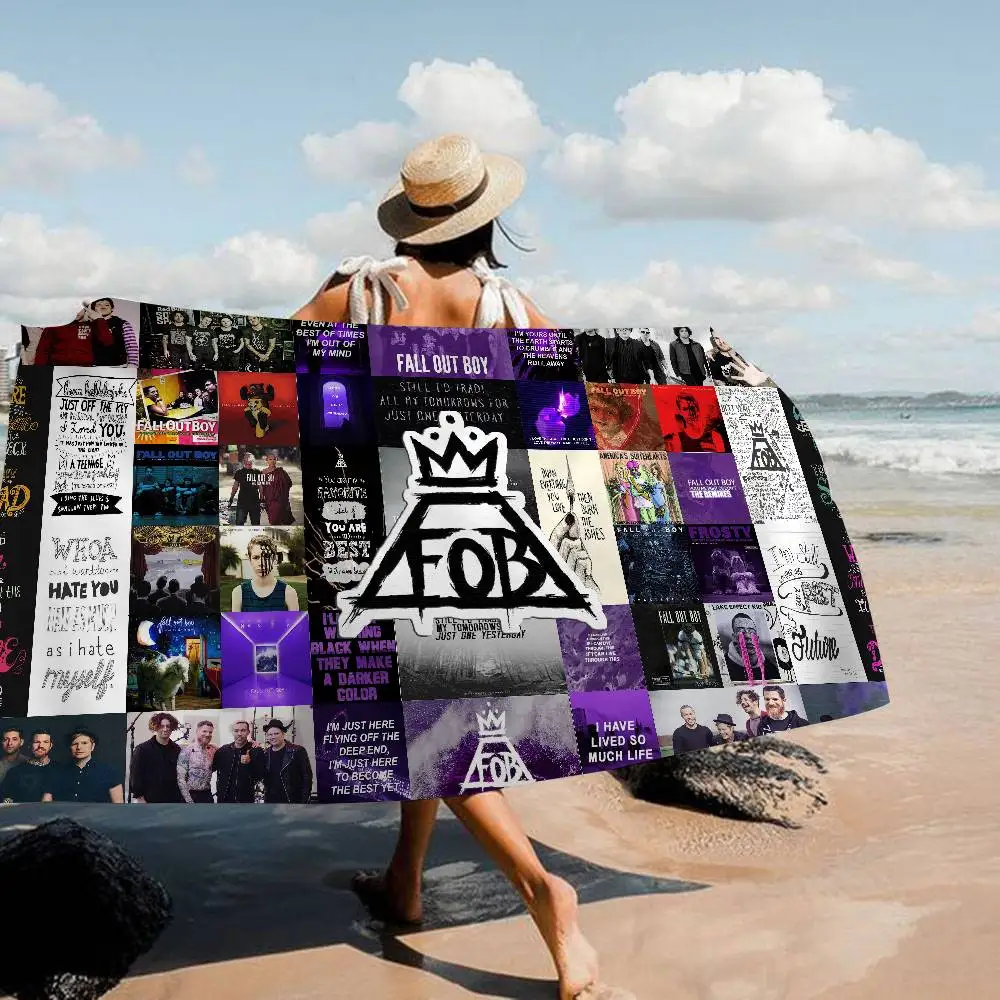 Classic A-ALL O-OUT B-Boy Band Bath Towel Microfiber Soft Water Absorbing Breathable For Girl Kids Decorative Beach Towel