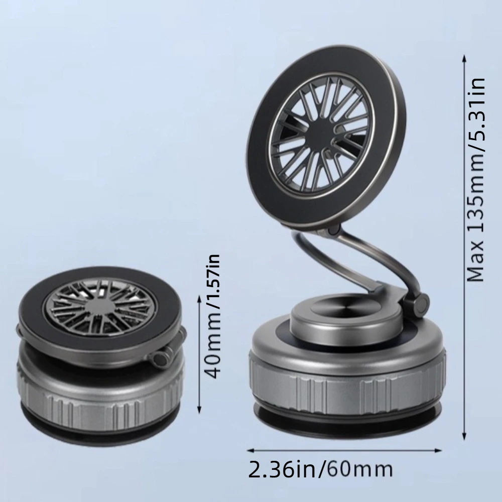 Magnetic Car Phone Holder Vacuum Suction Cup Adsorption Bracket Auto Navigation Holder 360° Rotating Universal