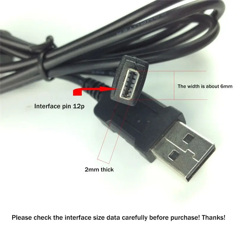 Cable USB N05R para Cámaras Casio Exilim EX-S10 EX-S12 EX-Z80 EX-Z77 EX-Z2 EX-Z9 EX-Z90 EX-Z2000 EX-Z2200 EX-Z2300 TR200 TR100 T