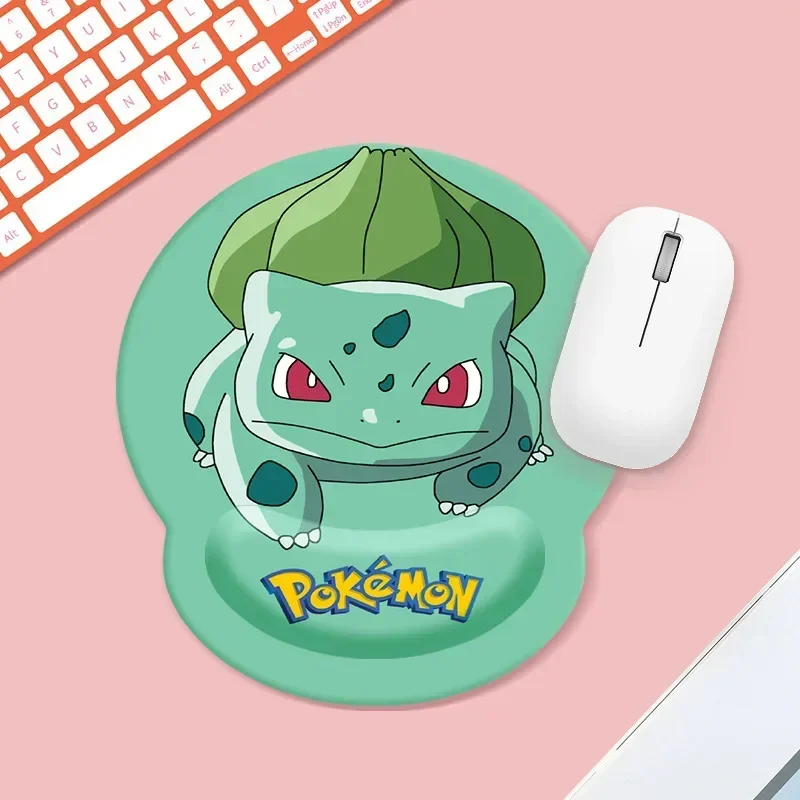 Cute Cartoon Pokemon Pikachu Ditto Bulbasaur Office Mousepad with Wrist Support Ergonomic Gaming Desktop Mouse Pad Wrist Rest