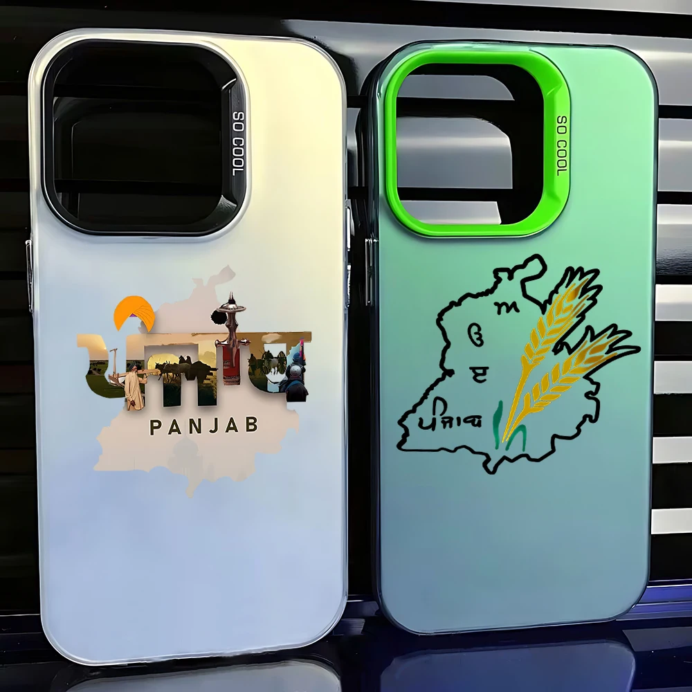 Map of Punjab Vibes Cultural Phone Case Infinix Hot Note Zero 50 40 30 30i 20s 12 11 Smart 10 9 8 7 6 5 Pro Plus 5G Back Cover