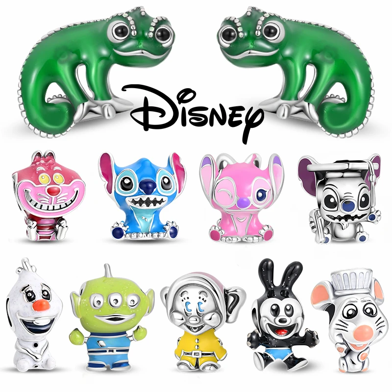 

Серебряные шармы Disney 925 пробы: Стич и Рататуй. Подвески-бусины для ожерелий и оригинальных браслетов. Идеально для DIY, праздников, женских вечеринок, в качестве подарка.