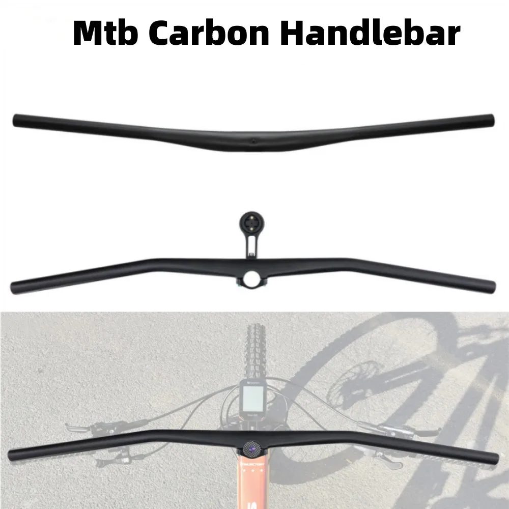 Integrated Mtb Carbon Handle Bar Carbon Handlebar Mtb Bike Table For Mountain Bike XC/AM Integr Bar With Stem Computer Holder