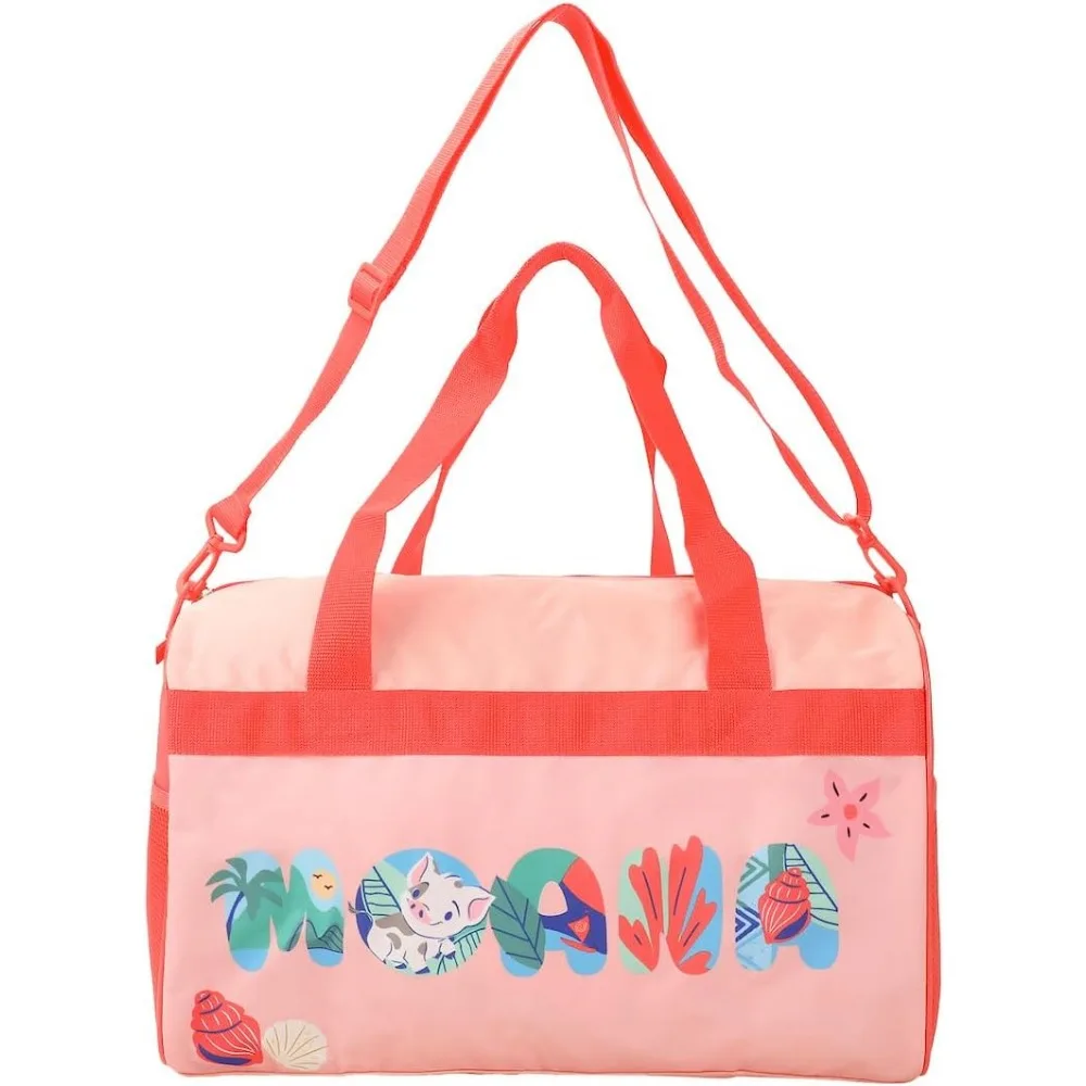 Juego de equipaje de mano juvenil de 4 piezas con Moana Pua y estampado tropical para aventuras de viaje