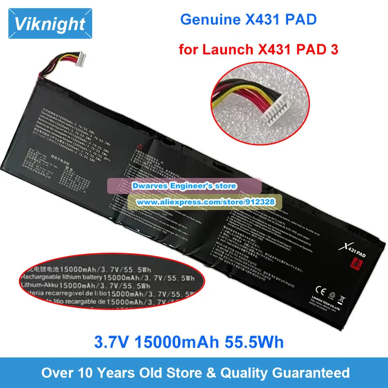 

Genuine X431 PAD Battery for Launch X431 PAD 3 Diagnostic Apparatus 3.7V 15000mAh 55.5Wh