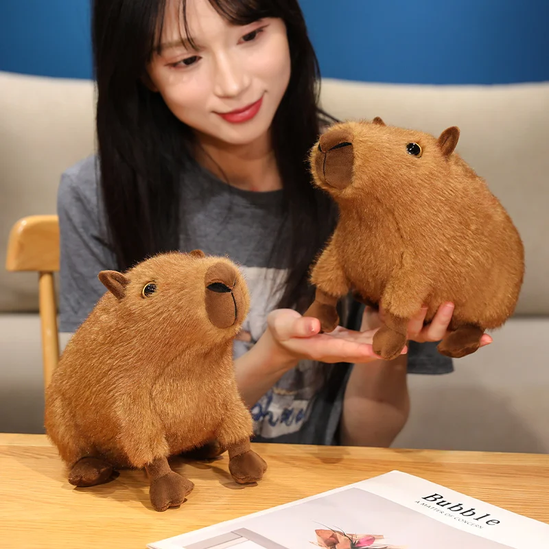 1 PC 22 ซม.ใหม่ Capybara Plush ของเล่นจําลอง Capibara ตุ๊กตาตุ๊กตาสัตว์ของเล่นของขวัญน่ารักสําหรับวันเกิด Xmas