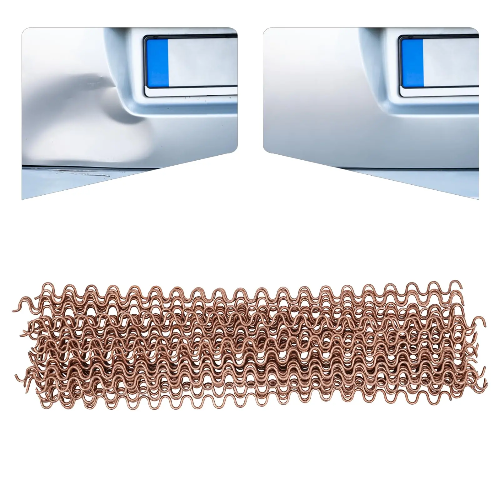 デントプーラー波形溶接ワイヤー、50個の波形溶接ワイヤー現代のスポット溶接修理ワイヤー、車の修理デントプーリングSP