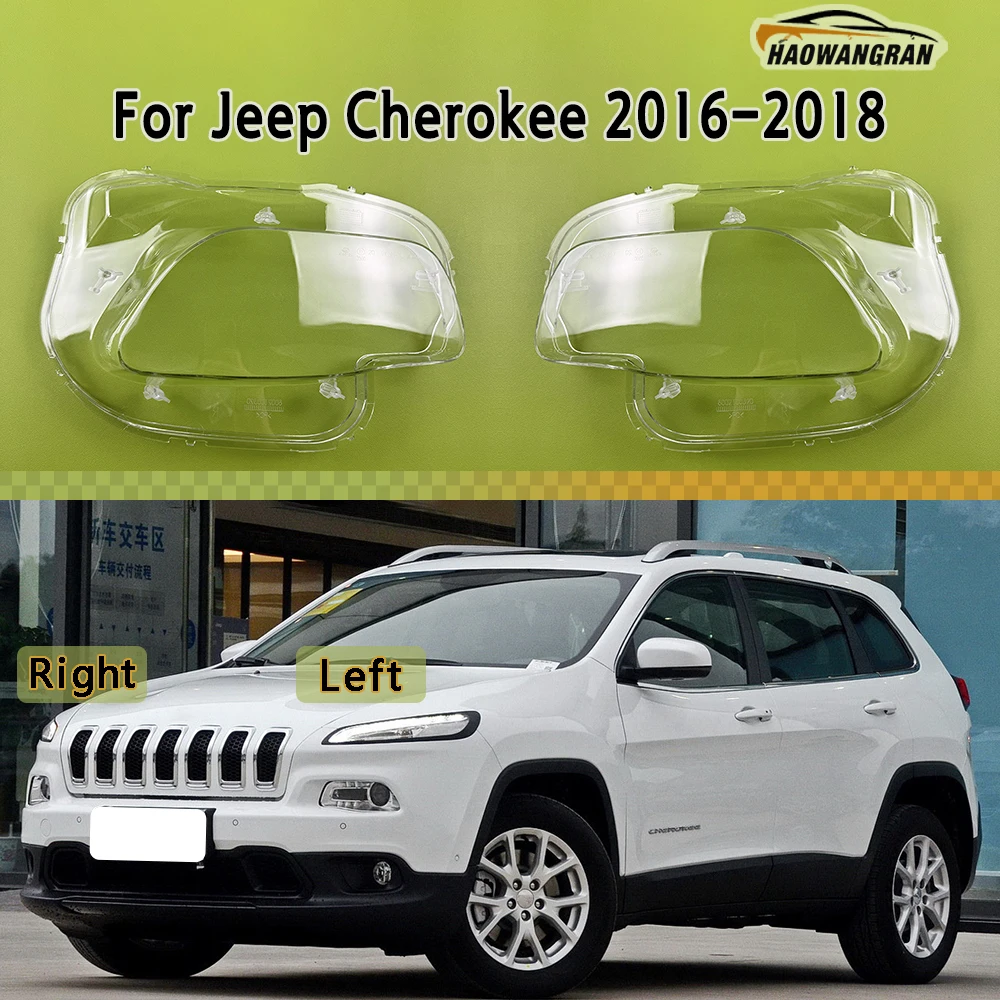 

Headlamp Cover Transparent Lamp Shade Headlight Shell Plexiglass Replace Original Lampshade For Jeep Cherokee 2016 2017 2018