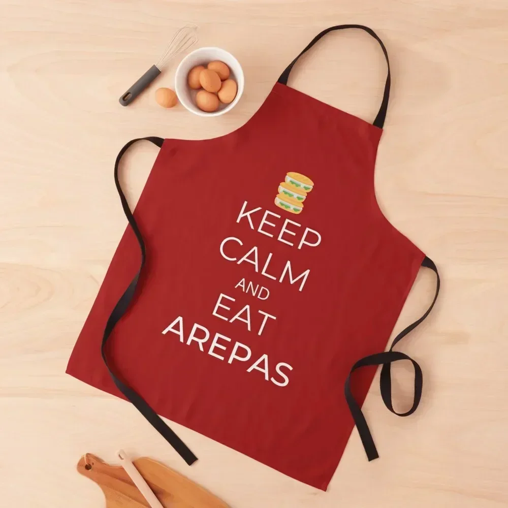 

Keep Calm And Eat Arepas Apron Korean Teacher Kitchen Front women's kitchens Apron