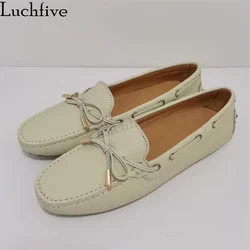 Summer Hot Doudou Shoes Women's Loafers Flat Shoes Casual Slip-on Walk Shoes Runway Formal Business Genuine Leather Shoes Woman