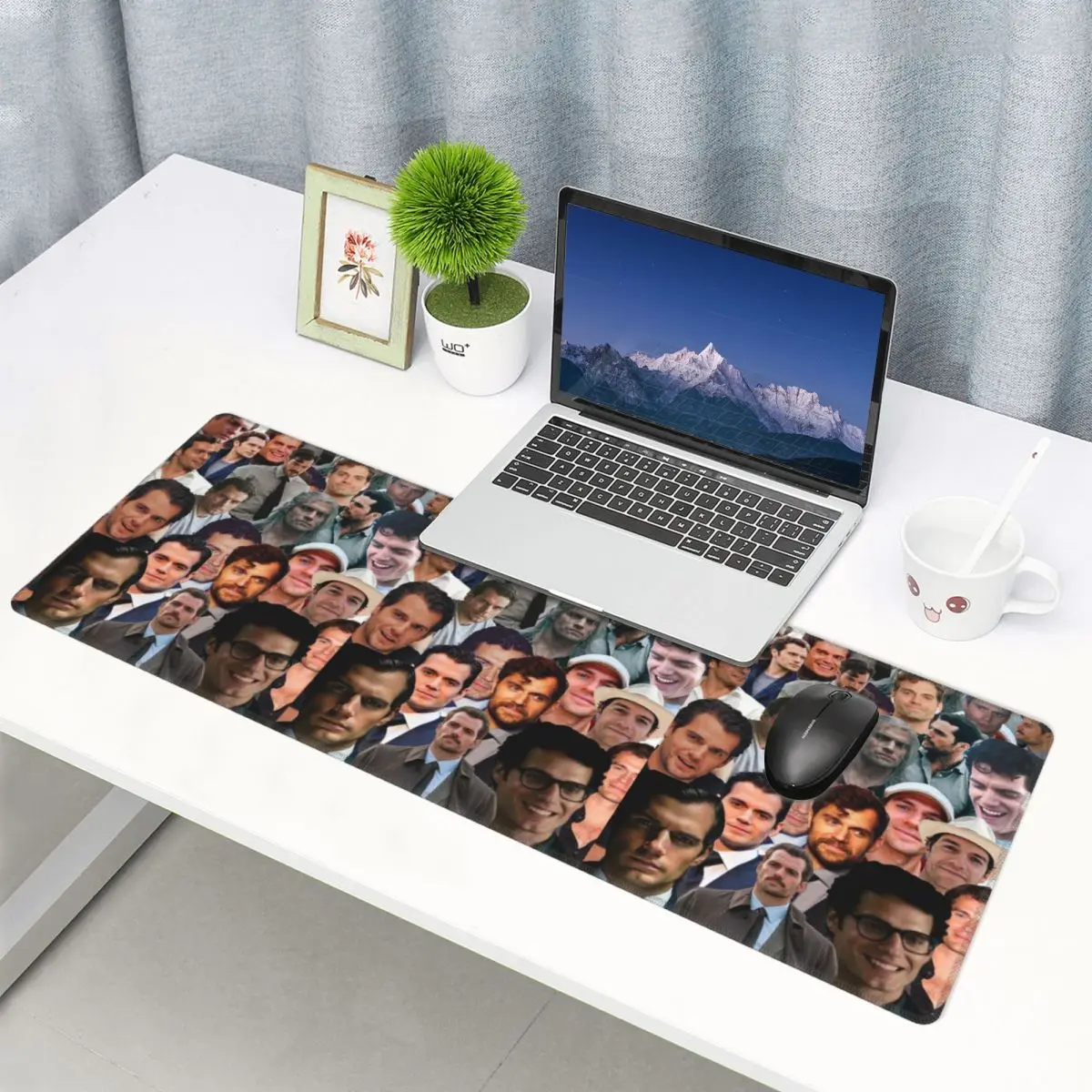 Large Mouse Pad Henry Cavill Photo Collage Gamer PC Laptop Mats Keyboard Carpet Computer Gaming Office Accessories Desk Mat