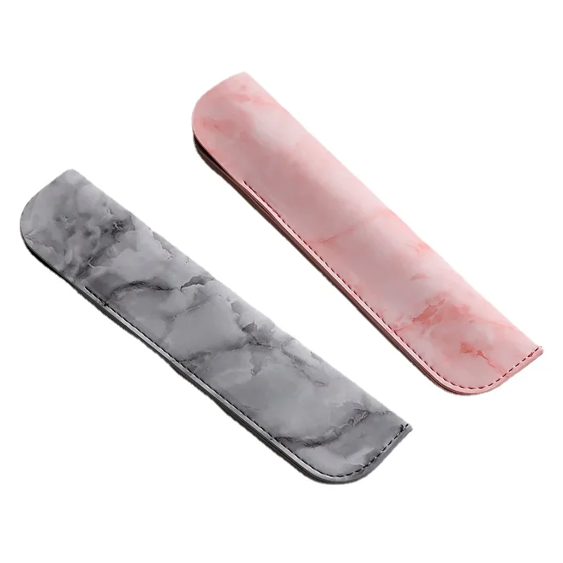 Marbling PU Leather Pencil Bag Pens Cover Case Sleeve for Students Teachers Staff Pens Protective Case 16*3.6cm