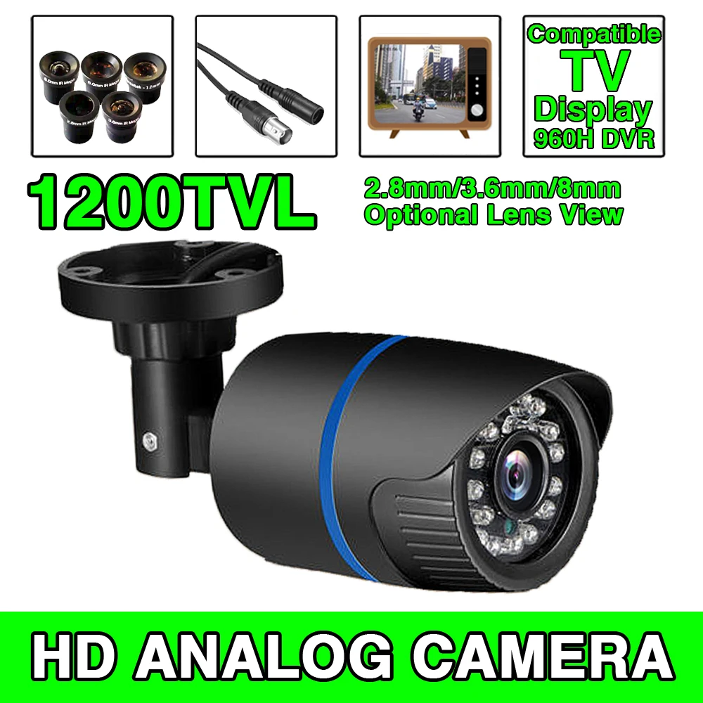 

Analog CVBS Miniature Surveillance Cam Mini Outdoor Waterproof IP66 Compatible 1200TVL HD Night Vision IR-CUT CCTV Camera