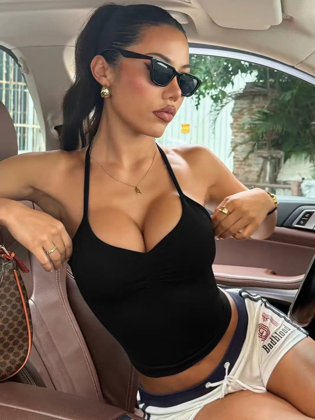 Adjustable Strappy Gym Top Backless Gym Clothes Women Scrunch Bra Removable Cups Yoga Tank Workout Outfits Tops Sports Vest